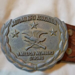 Vintage‎ National Rifle Association 3 Million Members Strong Belt Buckle with...
